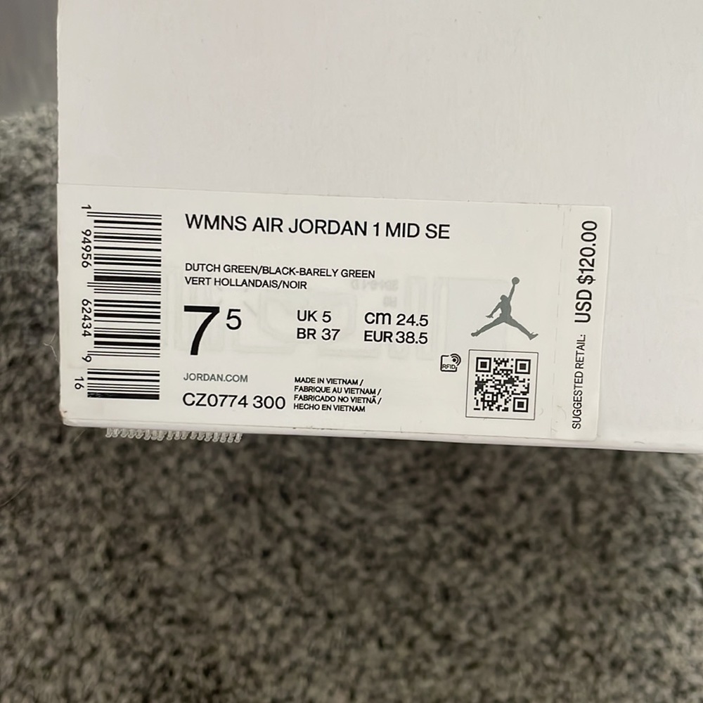 COPY - WOMENS AIR JORDAN 1 MID DUTCH GREEN